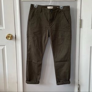 army green trousers